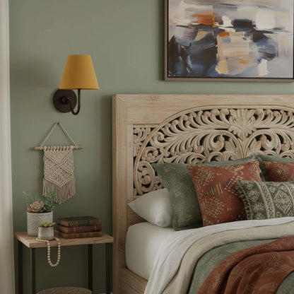 Wall Lamp Fabric Shade Dimmable Soft Diffused Light