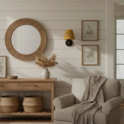 Wall Lamp Fabric Shade Dimmable Soft Diffused Light