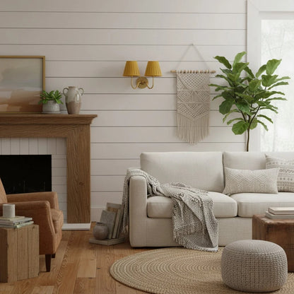 Wall Lamp Fabric Shade Dimmable Soft Diffused Light