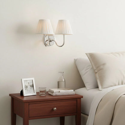 Wall Lamp Fabric Shade Dimmable Soft Diffused Light
