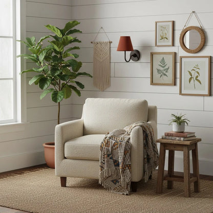 Wall Lamp Fabric Shade Dimmable Soft Diffused Light