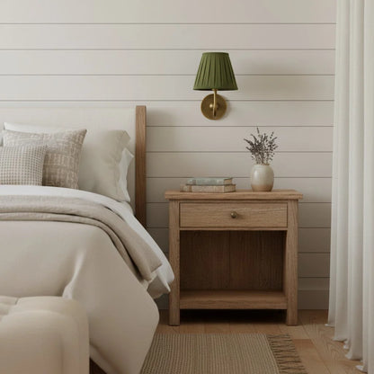 Wall Lamp Fabric Shade Dimmable Soft Diffused Light