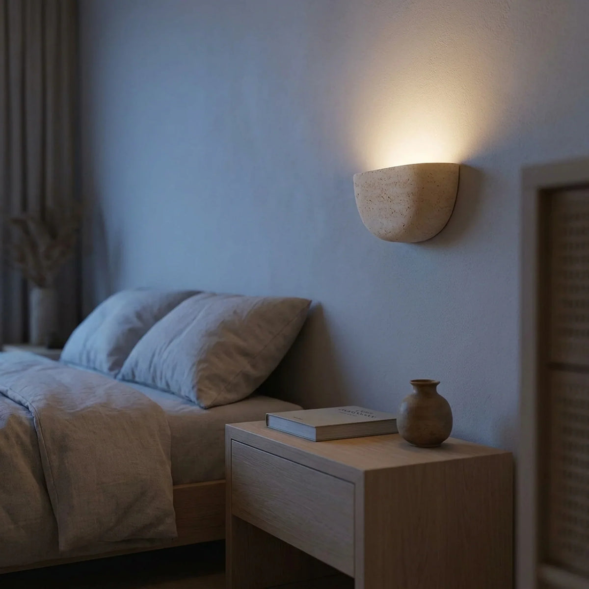 Wall Lamp Travertine Stone G9 LED Included