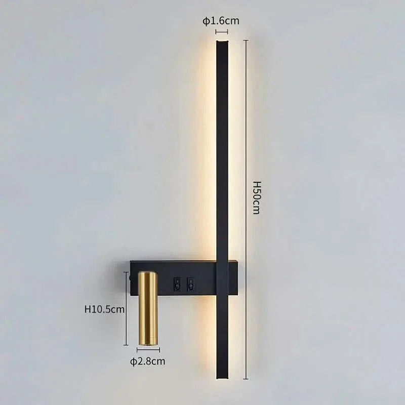 Wall Light Adjustable Swivel Head Integrated Tri-Color COB LED