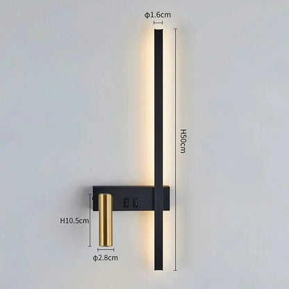 Wall Light Adjustable Swivel Head Integrated Tri-Color COB LED
