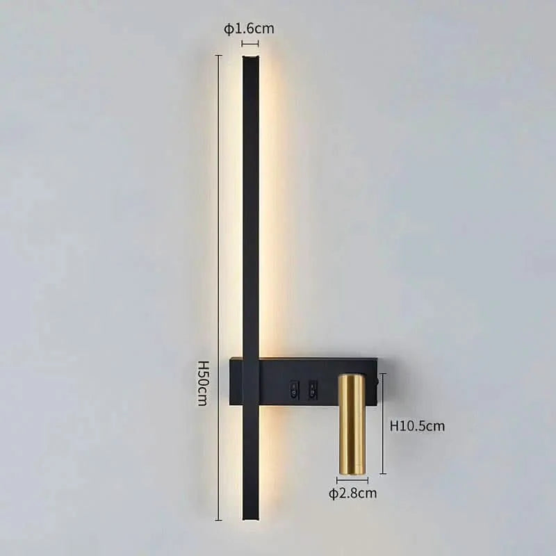Wall Light Adjustable Swivel Head Integrated Tri-Color COB LED