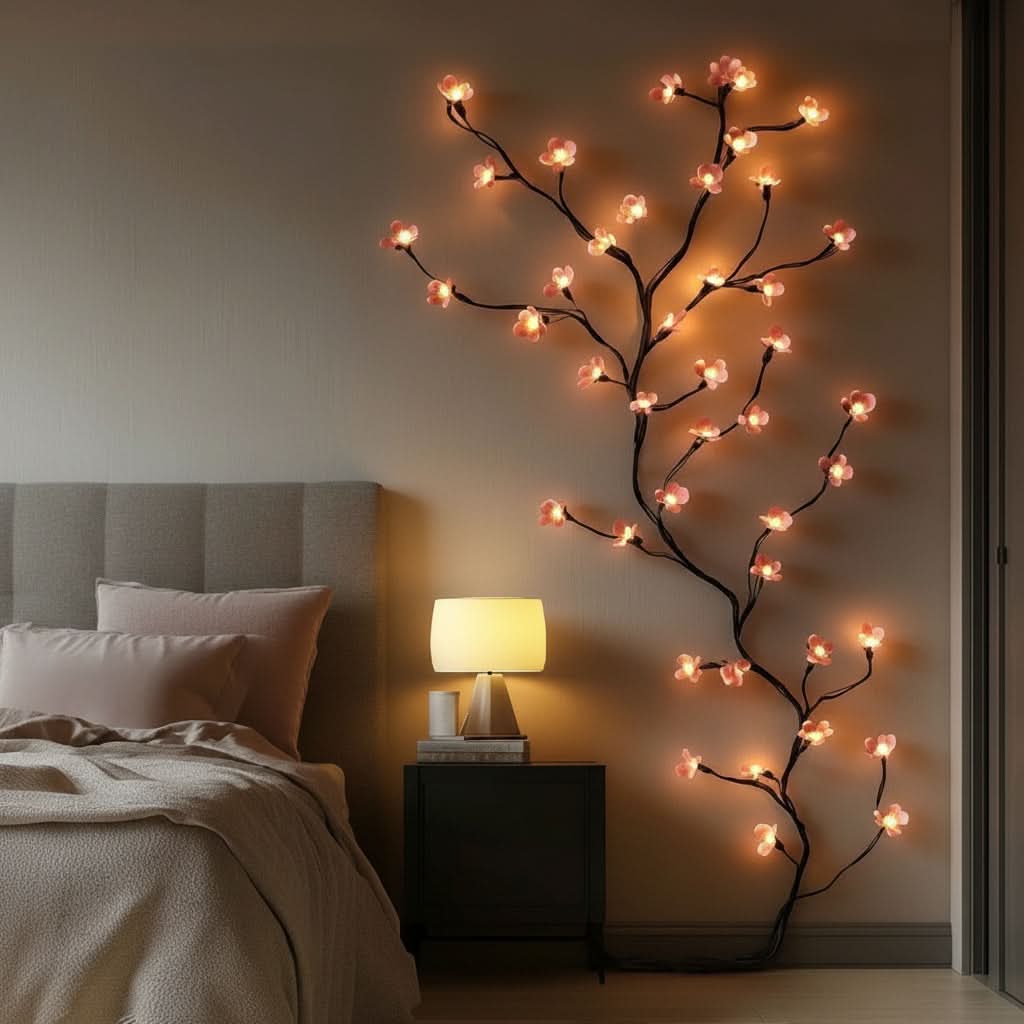 Wall Light Cherry Blossom Branch Warm White LED