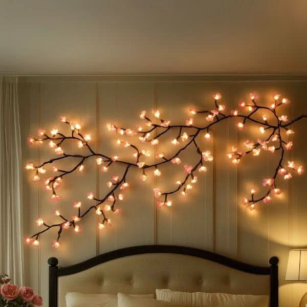 Wall Light Cherry Blossom Branch Warm White LED