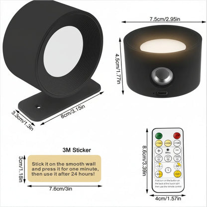 Wall Light Cordless Remote Control Dimmable LED