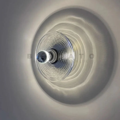 Wall Light Ripple Glass Metal Frame & Integrated LED