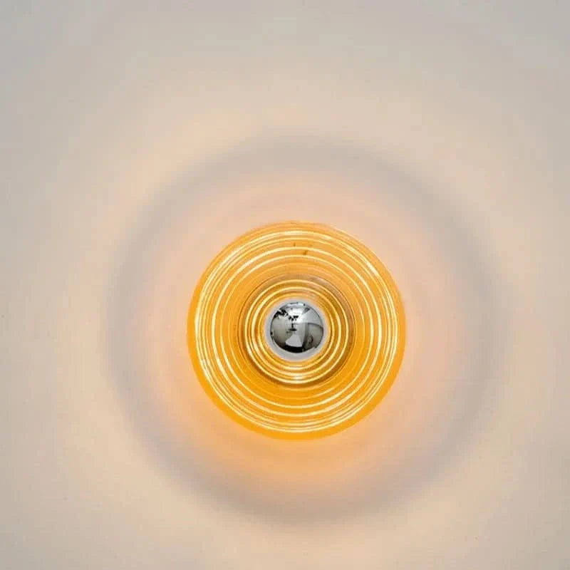 Wall Light Ripple Glass Metal Frame & Integrated LED