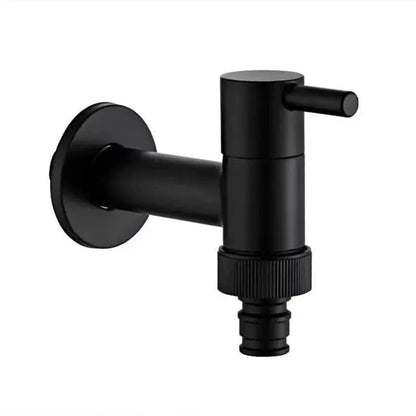 Wall-Mounted Faucet Solid Brass Matte Black Space-Saving