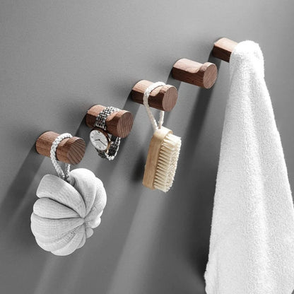 Wall-Mounted Hook Handcrafted Beech Wood Space-Saving