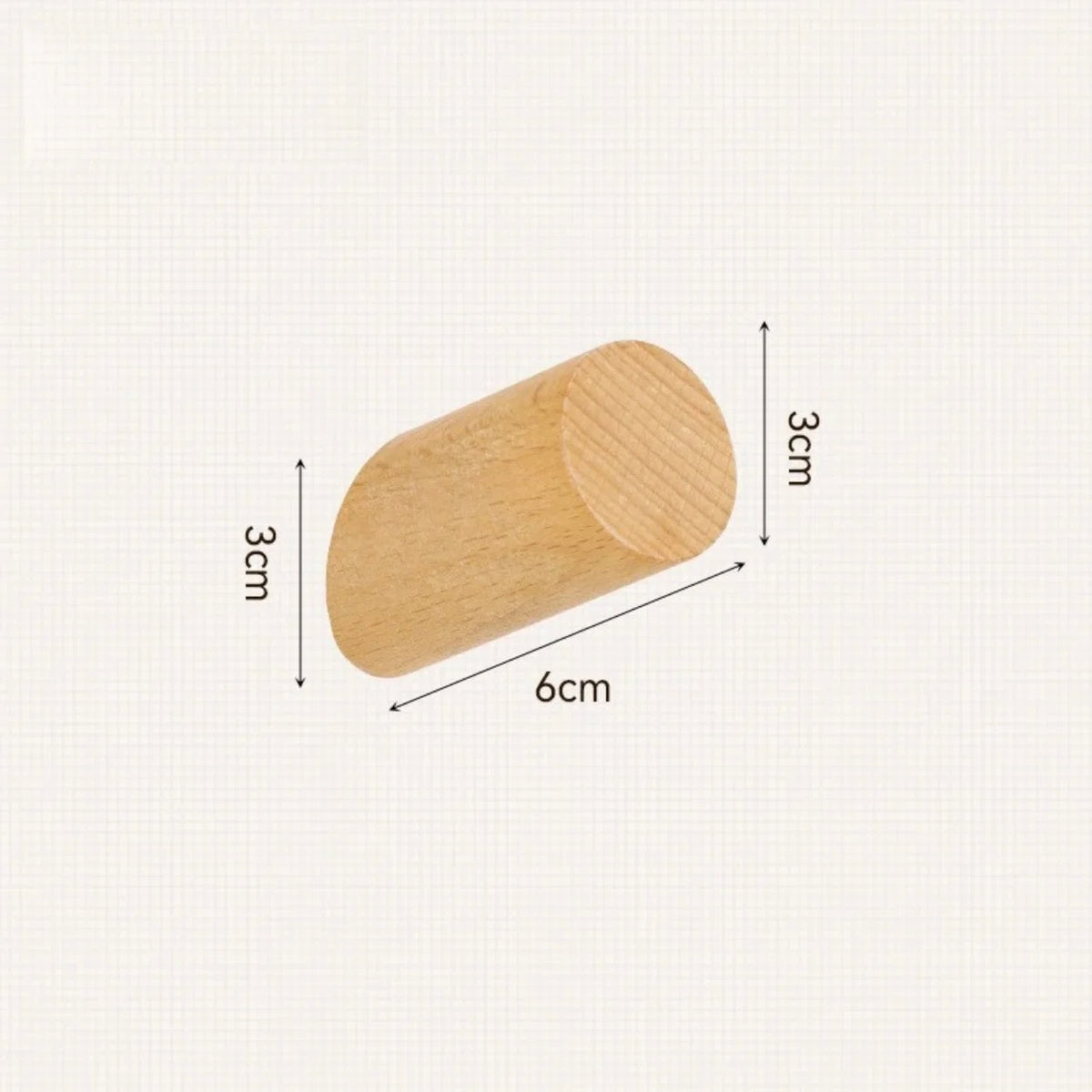 Wall-Mounted Hook Handcrafted Beech Wood Space-Saving