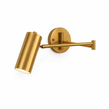 Wall Sconce Industrial Adjustable Swing Arm Brass Finish