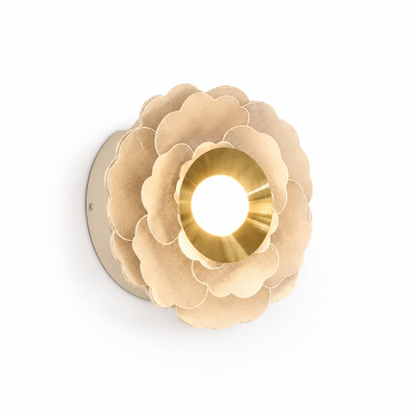 Wall Sconce Layered Shade Warm LED Patterned Light