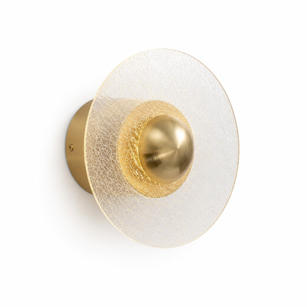 Wall Sconce Layered Shade Warm LED Patterned Light