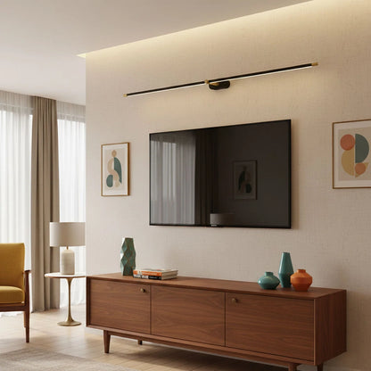 Wall Sconce Slim Linear USB Rechargeable 3-Color Dimmable LED