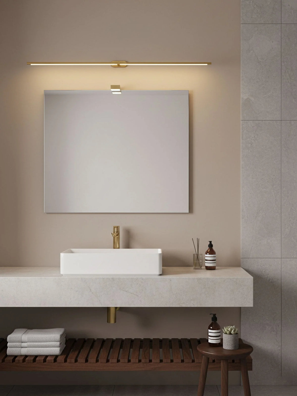Wall Sconce Slim Linear USB Rechargeable 3-Color Dimmable LED