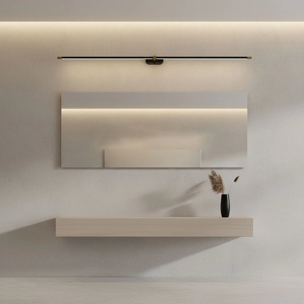 Wall Sconce Slim Linear USB Rechargeable 3-Color Dimmable LED