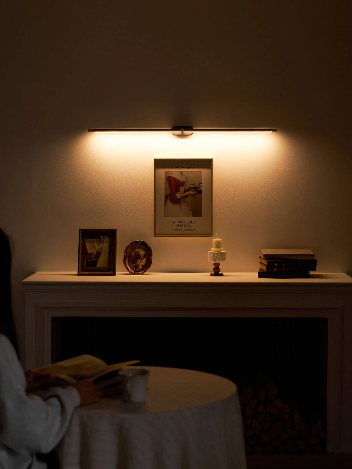 Wall Sconce Slim Linear USB Rechargeable 3-Color Dimmable LED