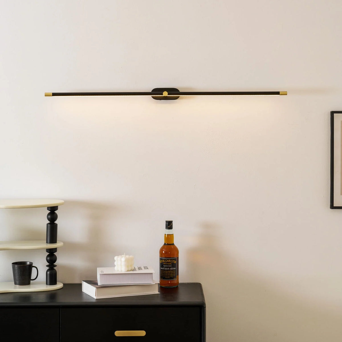 Wall Sconce Slim Linear USB Rechargeable 3-Color Dimmable LED