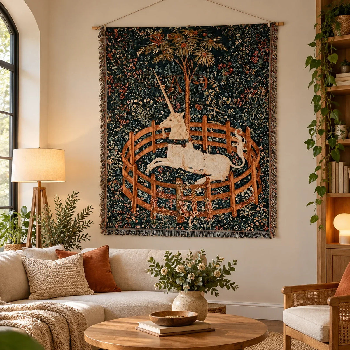 Wall Tapestry Medieval-Inspired Design Multiple Sizes