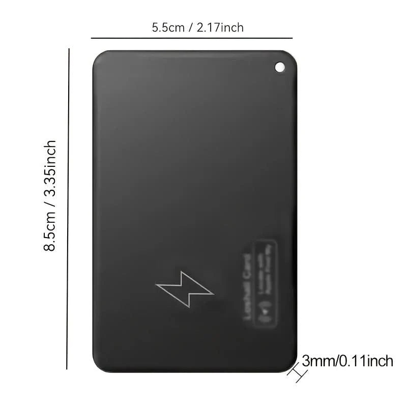 Wallet Tracking Card Ultra-Thin USB Rechargeable