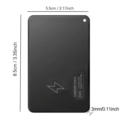 Wallet Tracking Card Ultra-Thin USB Rechargeable
