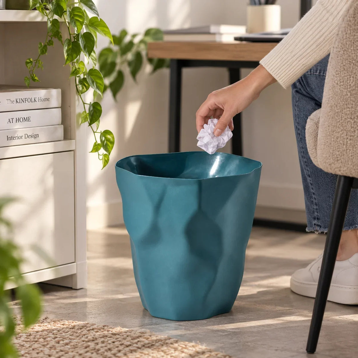 Waste Bin Space-Saving Polypropylene 12L Capacity