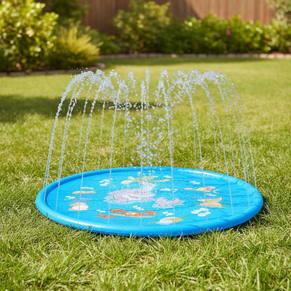 Water Play Mat Inflatable Integrated Spray System 39.4-Inch