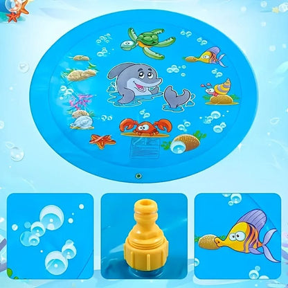 Water Play Mat Inflatable Integrated Spray System 39.4-Inch