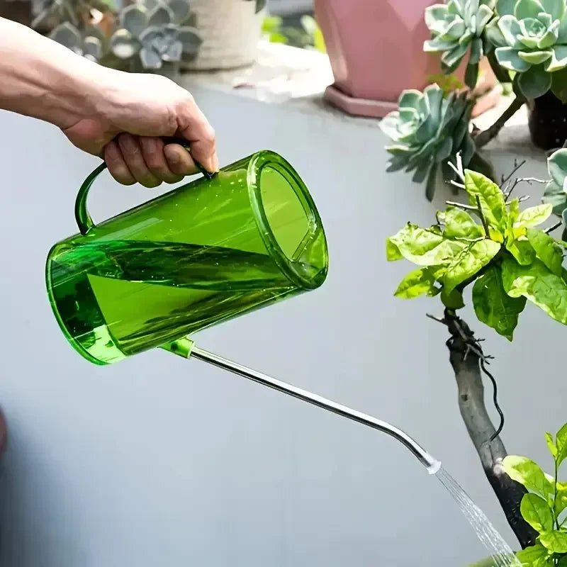 Watering Can Long Spout Lightweight Plastic Ergonomic Grip