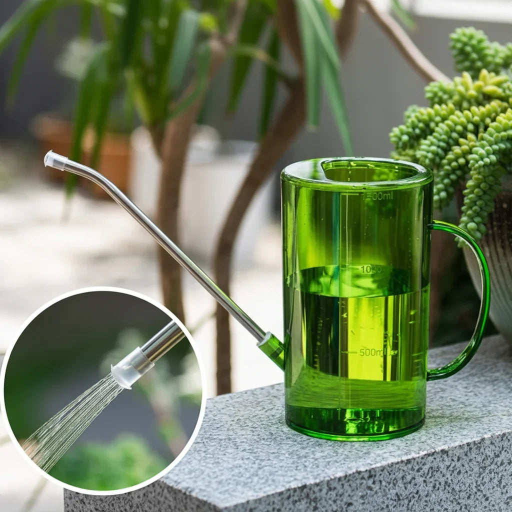 Watering Can Long Spout Lightweight Plastic Ergonomic Grip