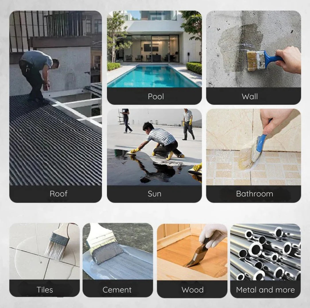 Waterproof Coating Brush-On Leak Barrier Flexible Finish