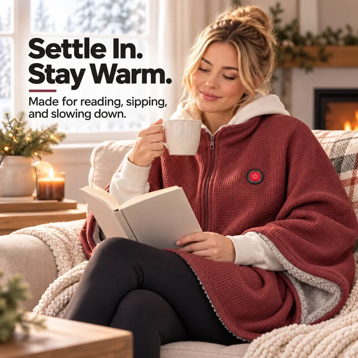 Wearable Heated Blanket USB-Powered 3 Heat Settings