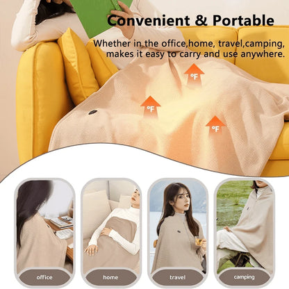 Wearable Heated Blanket USB Powered 3 Heat Settings