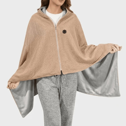 Wearable Heated Blanket USB Powered Adjustable Heat Zipper Closure
