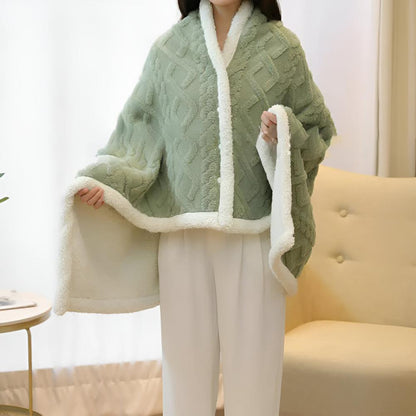 Wearable Throw Blanket Super-Soft Flannel Antibacterial & Hypoallergenic