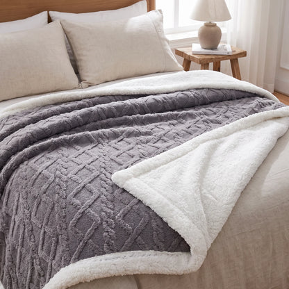 Weighted Blanket Sherpa Glass Bead Filling Machine Washable
