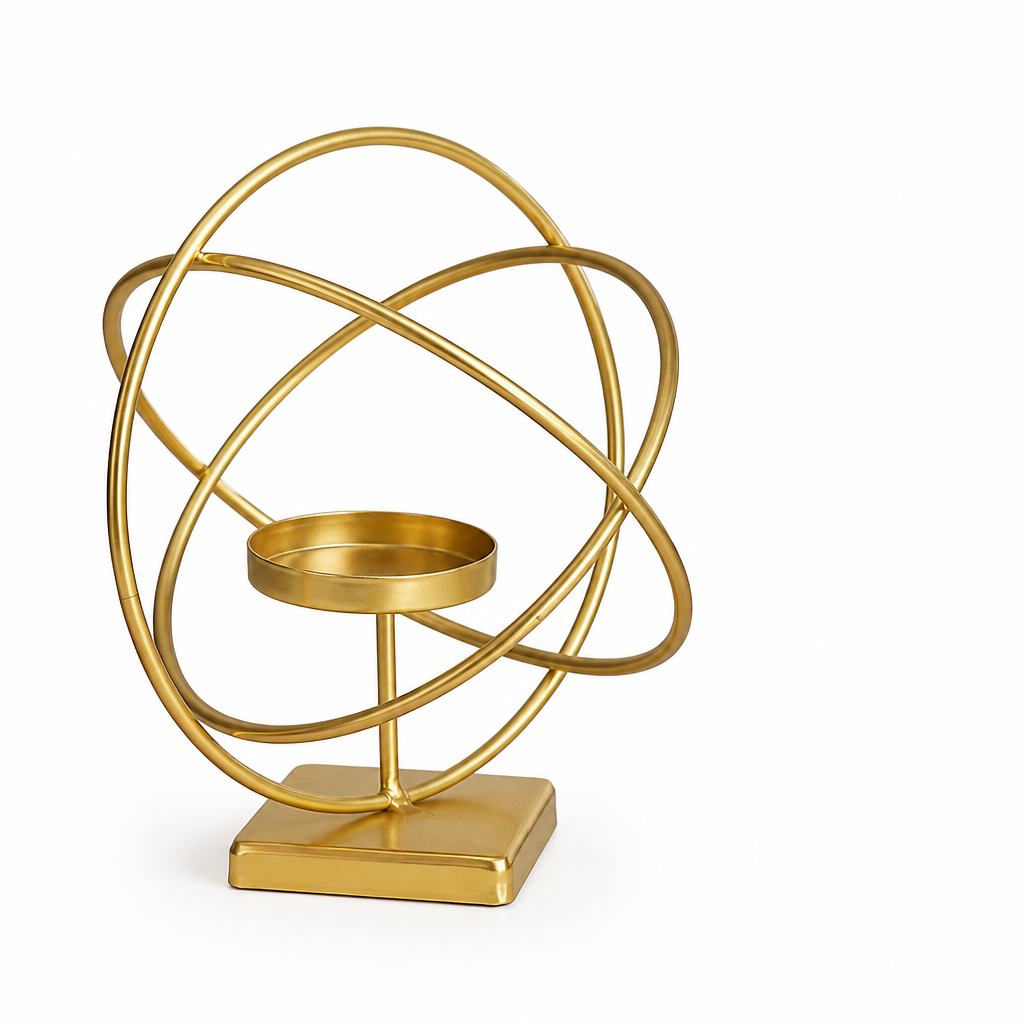 Weighted Gold Table Candle Holder