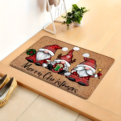 Welcome Mat Gnome Design Non-Slip Washable
