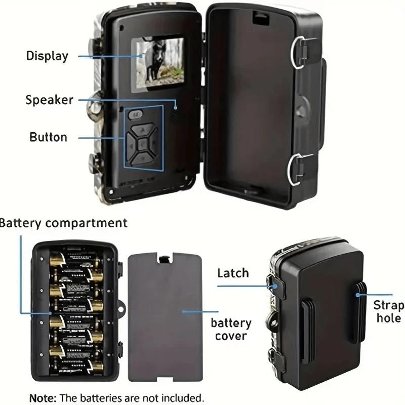 Wildlife Camera 1080P HD No-Glow Night Vision Weatherproof