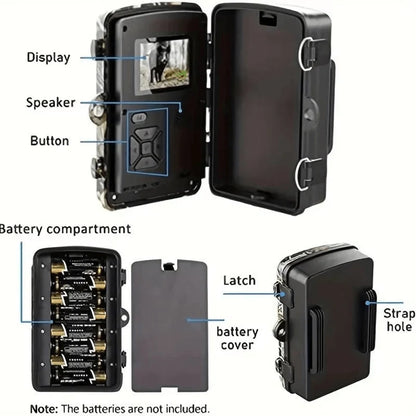 Wildlife Camera 1080P HD No-Glow Night Vision Weatherproof