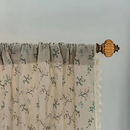 Window Curtain Boho Floral Lace Semi-Blackout UV Resistant