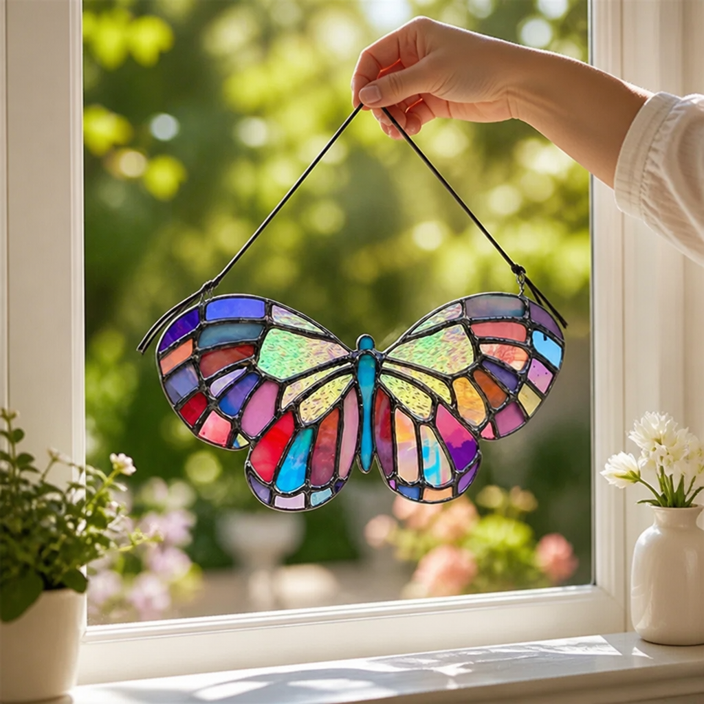 Window Decoration Acrylic Multicolor Weather-Resistant Ready To Hang