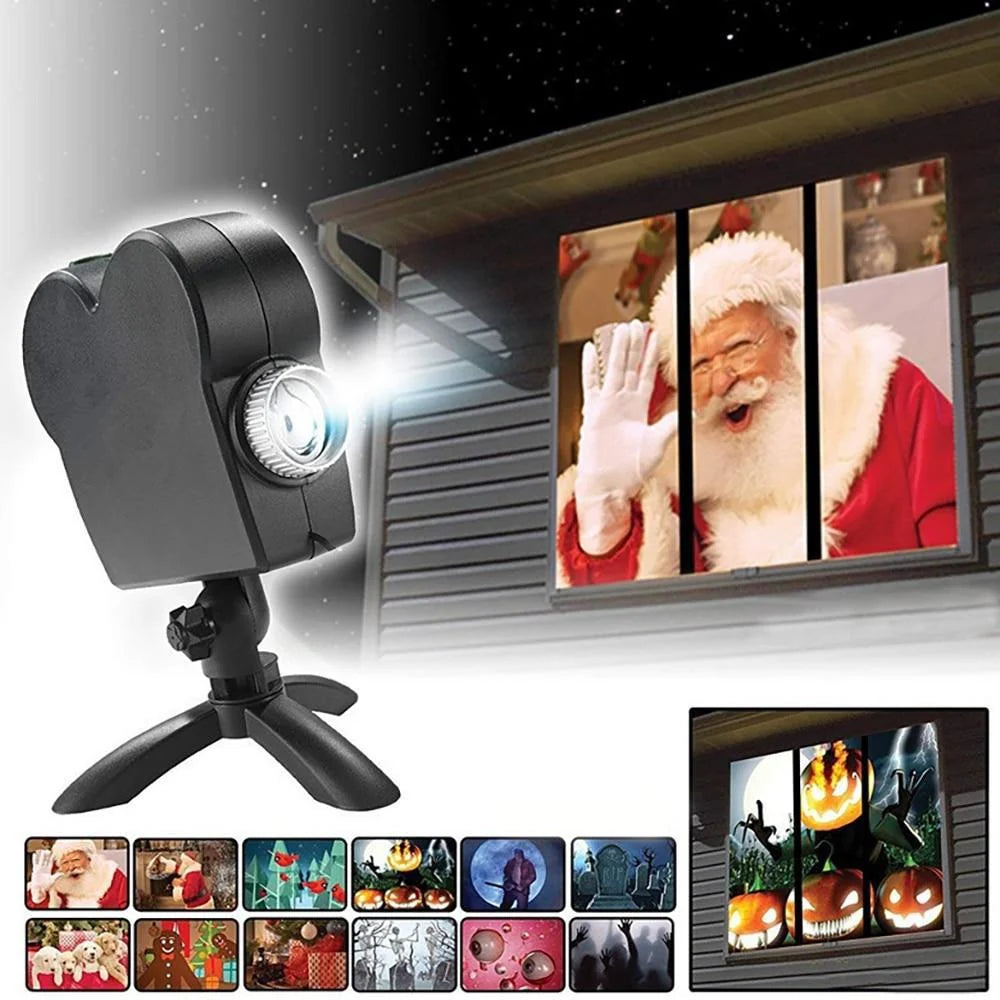 Window Projector 12 Moving Holiday Animations