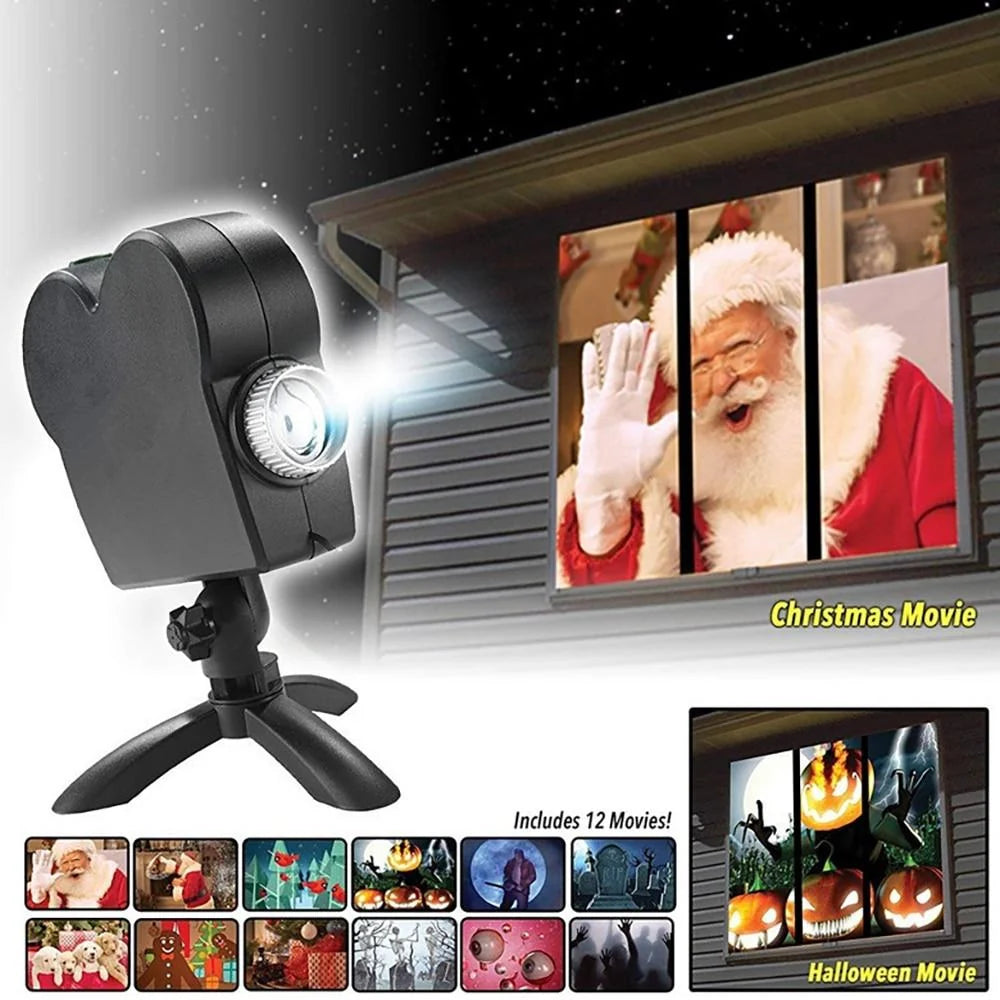 Window Projector 12 Moving Holiday Animations