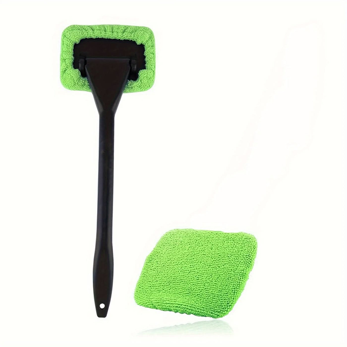 Windshield Cleaning Brush Microfiber Streak-Free Ergonomic Handle