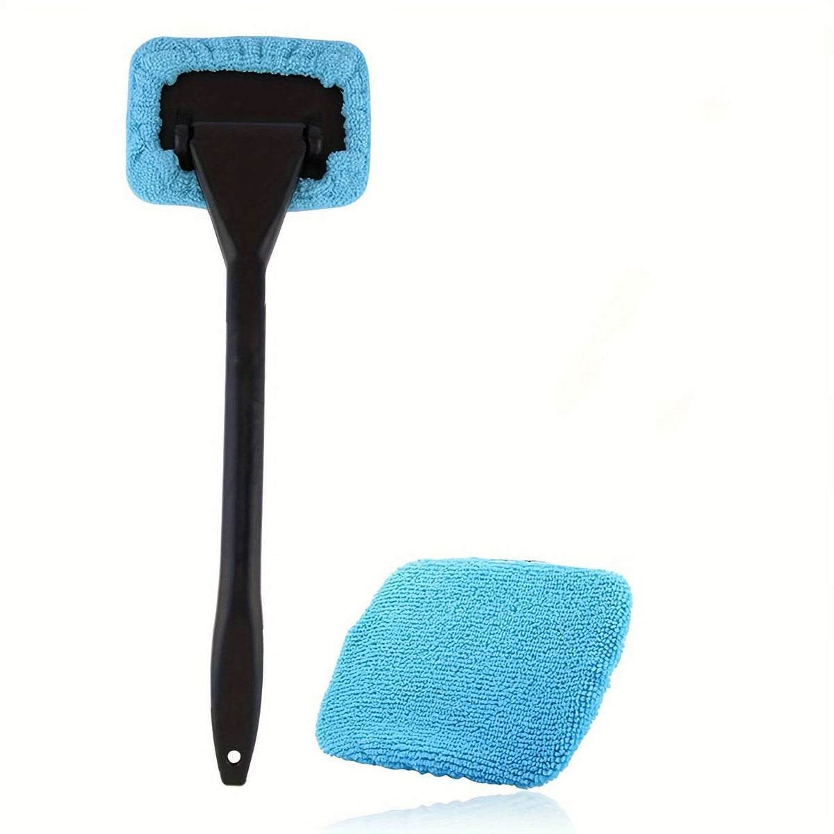 Windshield Cleaning Brush Microfiber Streak-Free Ergonomic Handle